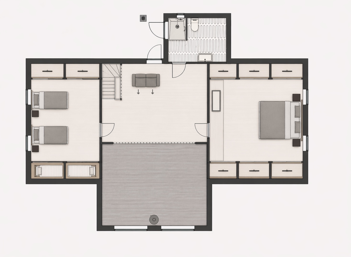 Villa Fossen — plattegrond eerste verdieping